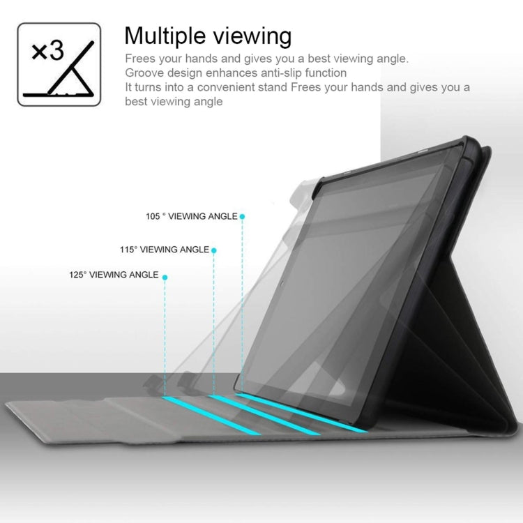 AM11 2 in 1 Removable Bluetooth Keyboard + Protective Leather Tablet Case with Holder for Lenovo M10 FHD REL TB-X605FC/LC, AM11