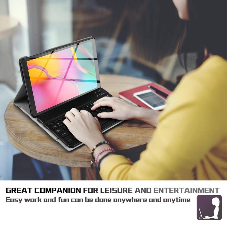 AM11 2 in 1 Removable Bluetooth Keyboard + Protective Leather Tablet Case with Holder for Lenovo M10 FHD REL TB-X605FC/LC, AM11