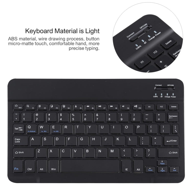 AM11 2 in 1 Removable Bluetooth Keyboard + Protective Leather Tablet Case with Holder for Lenovo M10 FHD REL TB-X605FC/LC, AM11