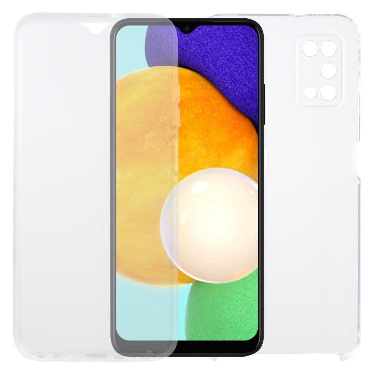 For Samsung Galaxy A03s PC+TPU Ultra-Thin Double-Sided All-Inclusive Transparent Case, For Samsung Galaxy A03s