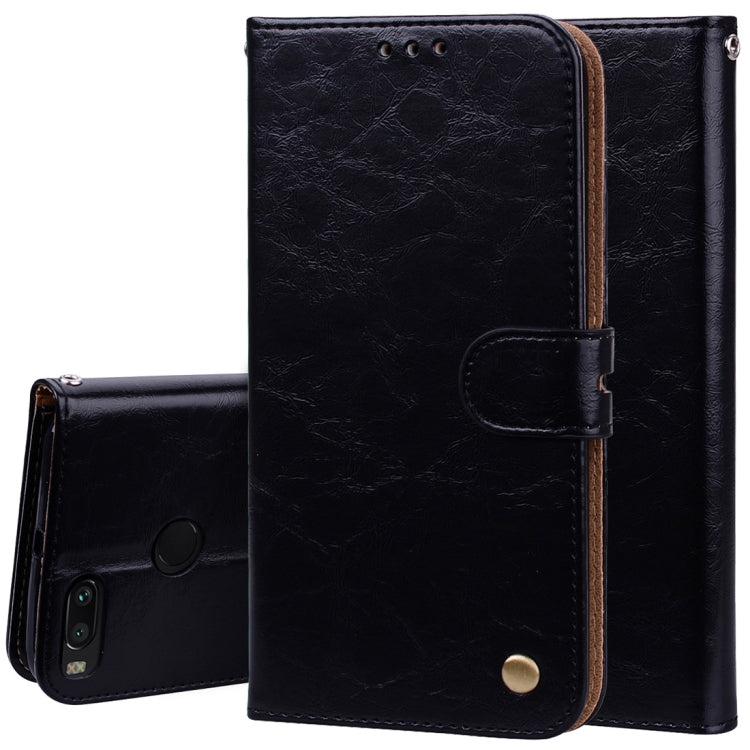 For Xiaomi  Mi A1 & 5X Business Style Oil Wax Texture Horizontal Flip Leather Case with Holder & Card Slots & Wallet & Lanyard, For Xiaomi Mi A1, For Xiaomi Mi A1 & 5X