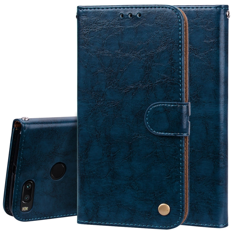 For Xiaomi  Mi A1 & 5X Business Style Oil Wax Texture Horizontal Flip Leather Case with Holder & Card Slots & Wallet & Lanyard, For Xiaomi Mi A1, For Xiaomi Mi A1 & 5X
