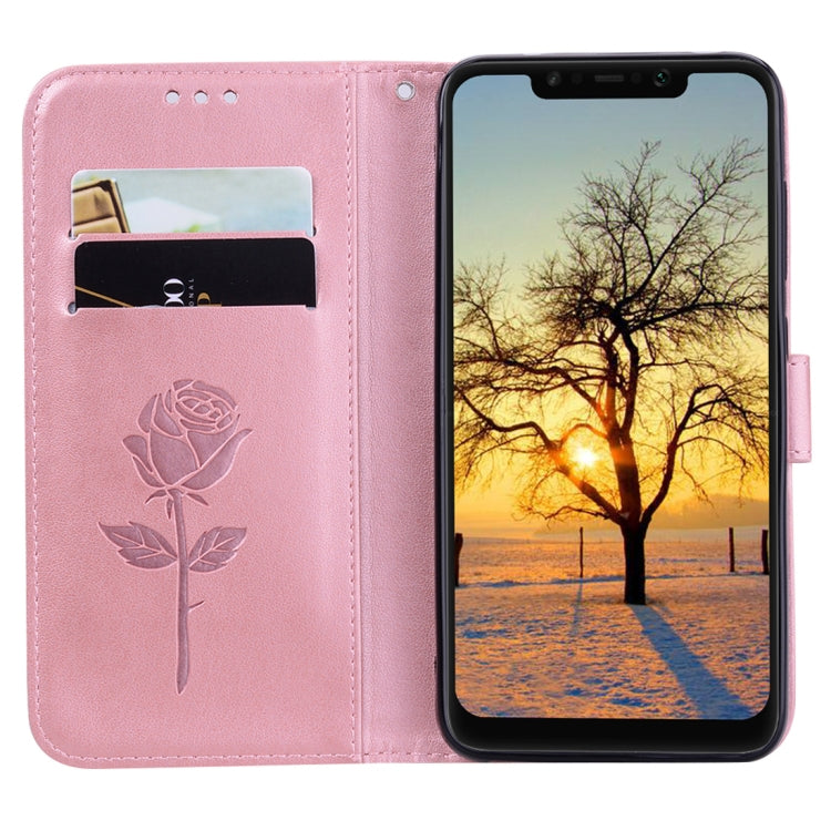 Rose Embossed Horizontal Flip PU Leather Case for Xiaomi Pocophone F1 , with Holder & Card Slots & Wallet, For Xiaomi Poco F1, For Poco F1