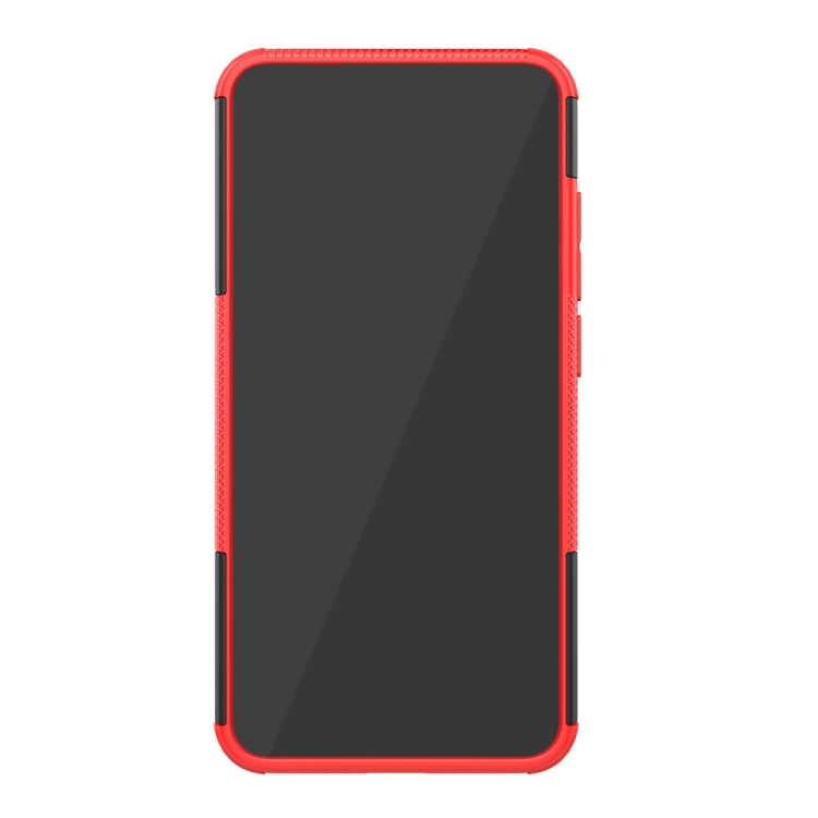 Shockproof  PC + TPU Tire Pattern Case for Xiaomi Mi 8 Lite, with Holder, For Xiaomi Mi 8 Lite