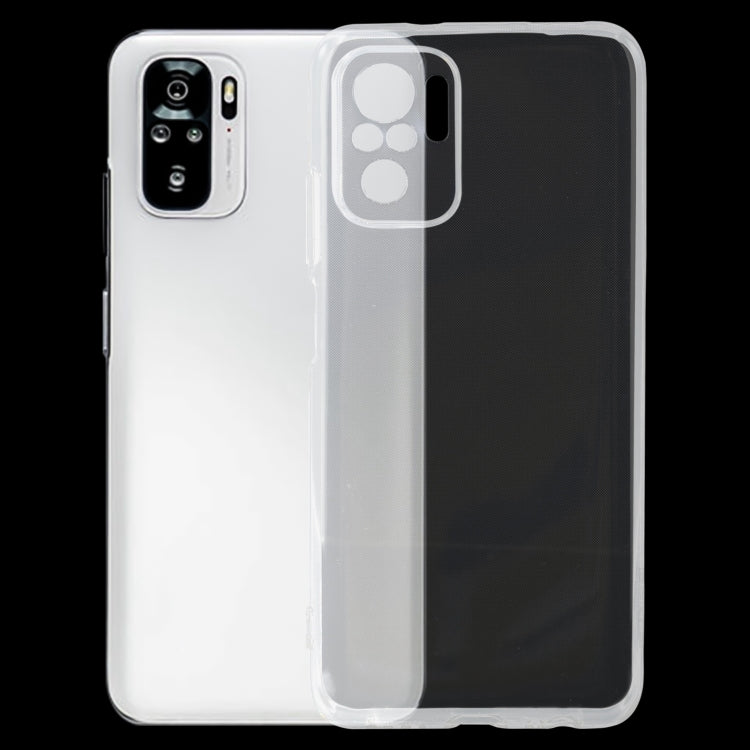 For Xiaomi Redmi Note 10 0.75mm Ultra-thin Transparent TPU Soft Protective Case, For Xiaomi Redmi Note 10