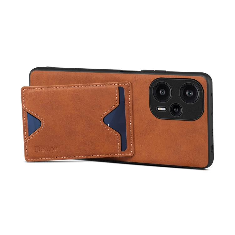 Denior PU Back Cover Card Slot Holder Phone Case For Xiaomi Redmi Note 12 Turbo / Poco F5, For Xiaomi Redmi Note 12 Turbo / Poco F5