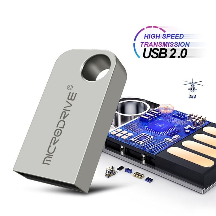 MicroDrive 64GB USB 2.0 Mini Semi-circular Metal U Disk, 64GB