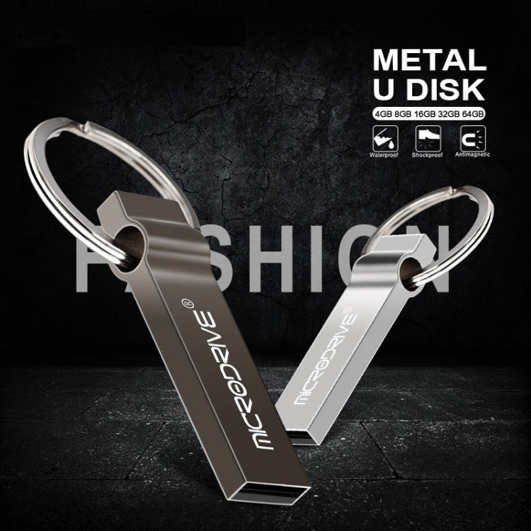 MicroDrive 8GB USB 2.0 Metal Keychain U Disk, 8GB