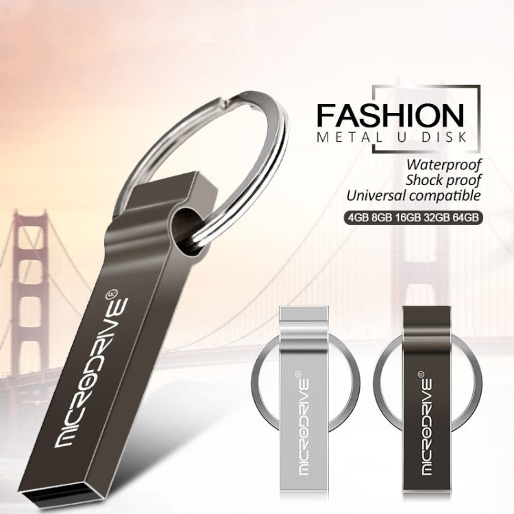 MicroDrive 16GB USB 2.0 Metal Keychain U Disk, 16GB