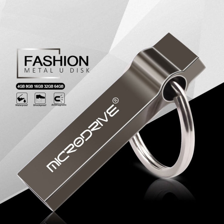 MicroDrive 64GB USB 2.0 Metal Keychain U Disk, 64GB