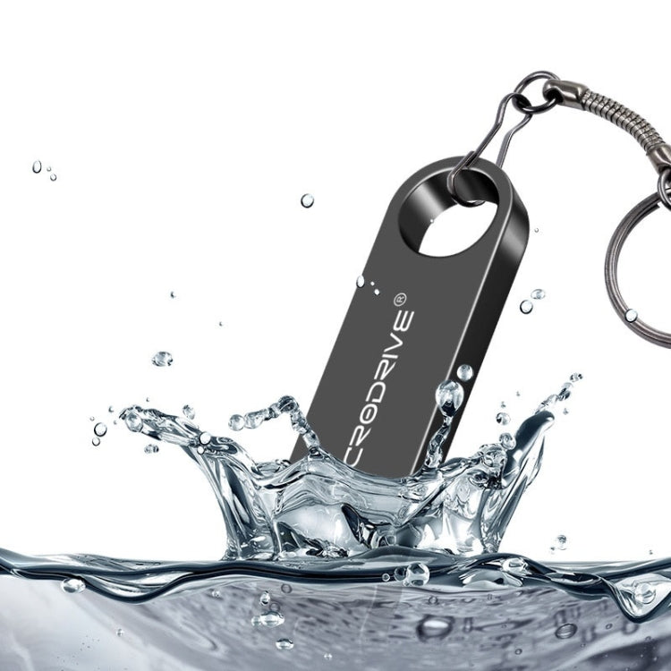 MicroDrive 128GB USB 2.0 Metal Waterproof High Speed U Disk(Grey), 128GB