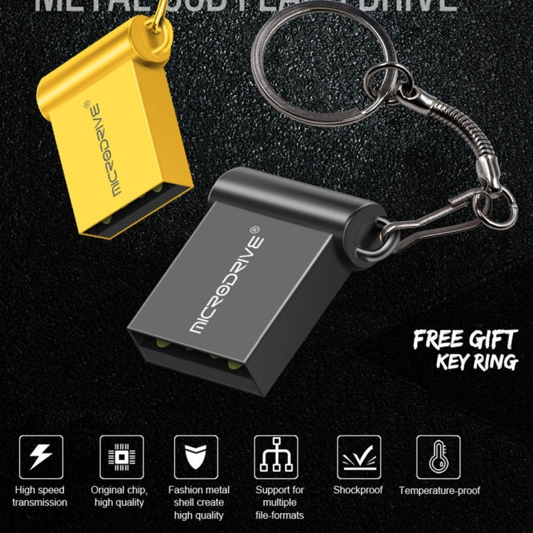 MicroDrive 16GB USB 2.0 Metal Mini USB Flash Drives U Disk, 16GB
