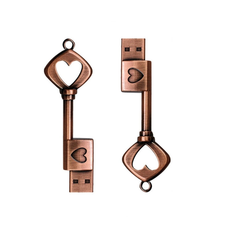 MicroDrive 128GB USB 2.0 Copper Love Key U Disk, 128GB