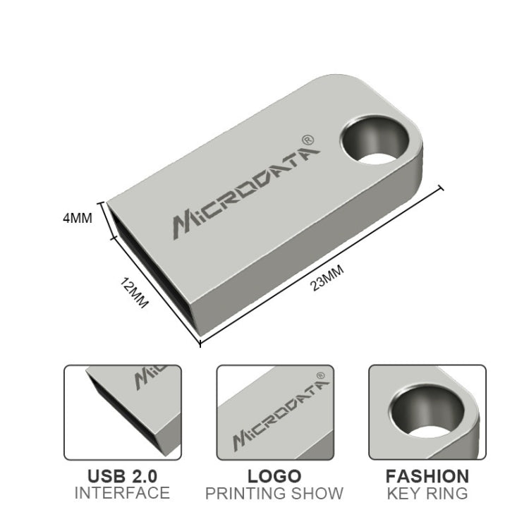 Microdata 64GB USB 2.0 Mini Metal U Disk, 64GB