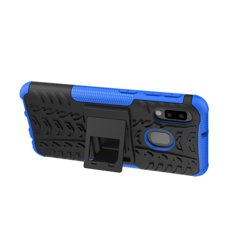 Tire Texture TPU+PC Shockproof Case for Galaxy A20e / A10e, with Holder, For Galaxy A20e