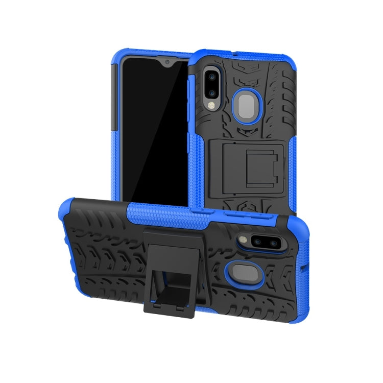 Tire Texture TPU+PC Shockproof Case for Galaxy A20e / A10e, with Holder, For Galaxy A20e